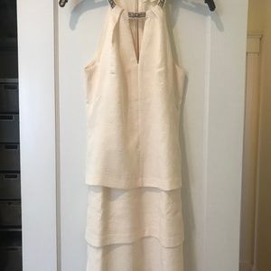Ann Taylor white mini dress wedding guest